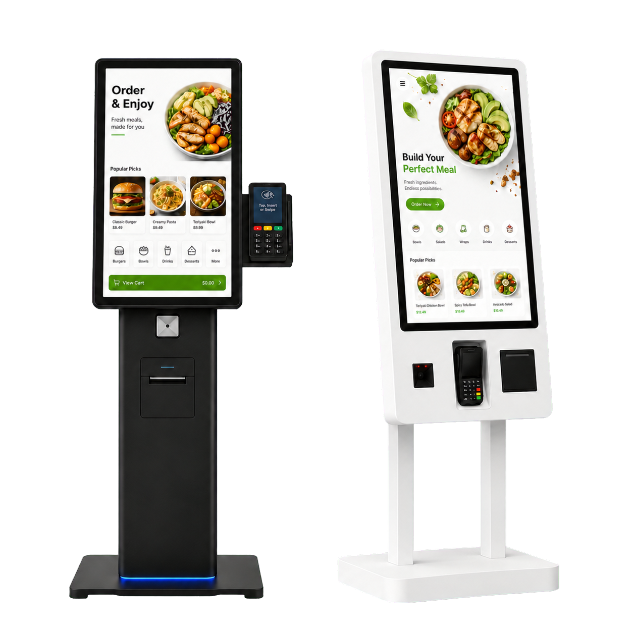 Kioscos de autoservicio JIRO con pantallas táctiles para pedidos y pagos